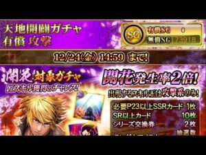 戦国炎舞　天地開闢ガチャ　有償　攻撃　初回無料